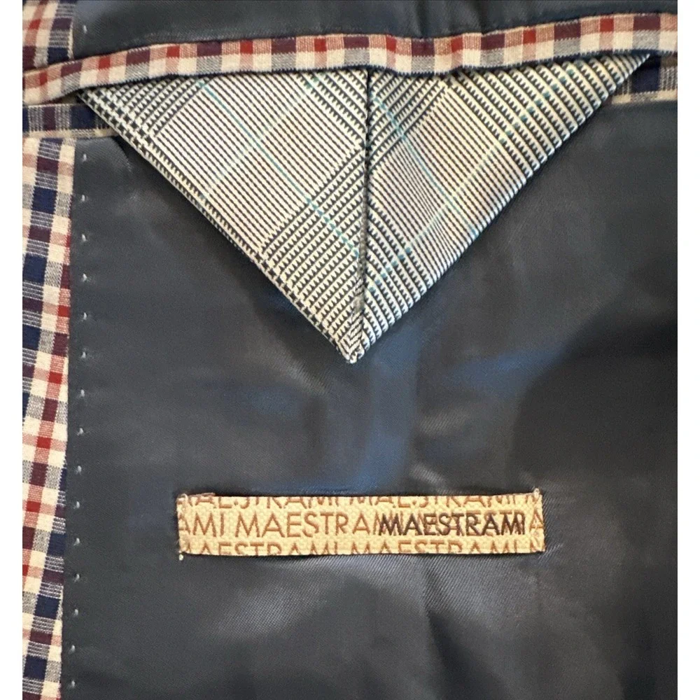 Maestrami Made in Italy Blazer – Men's EU 50 (US 40) – Cotton, Check pattern‎ - Picture 5 of 12